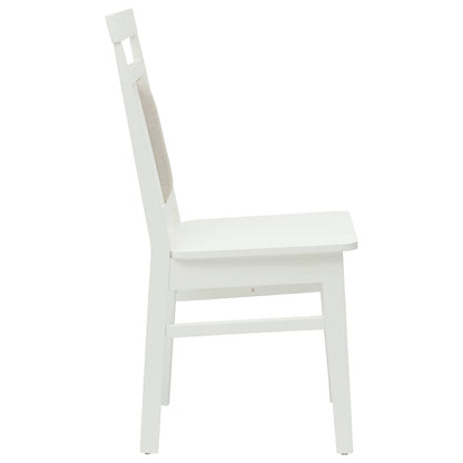 Eetkamerstoel 2 pcs Wit Massief Hout