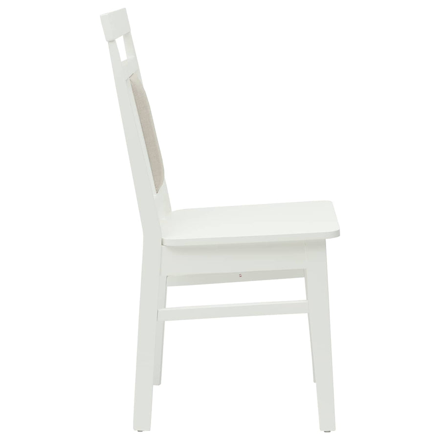 Eetkamerstoel 2 pcs Wit Massief Hout
