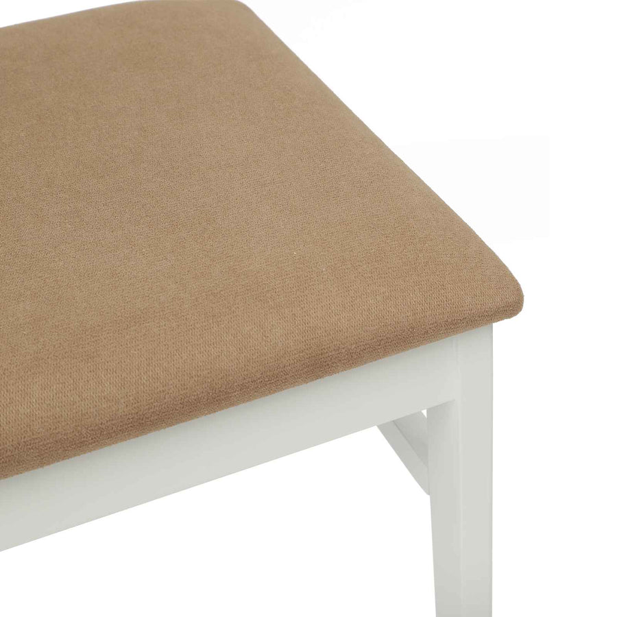 Eetkamerstoel 2 pcs Wit en Bruin Massief Hout