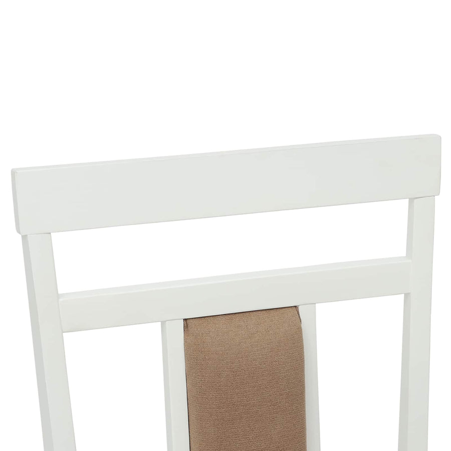 Eetkamerstoel 2 pcs Wit en Bruin Massief Hout