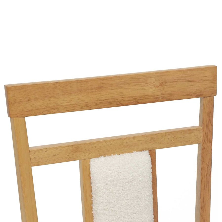 Eetkamerstoel 2 pcs Natuurlijk en Licht Massief Hout