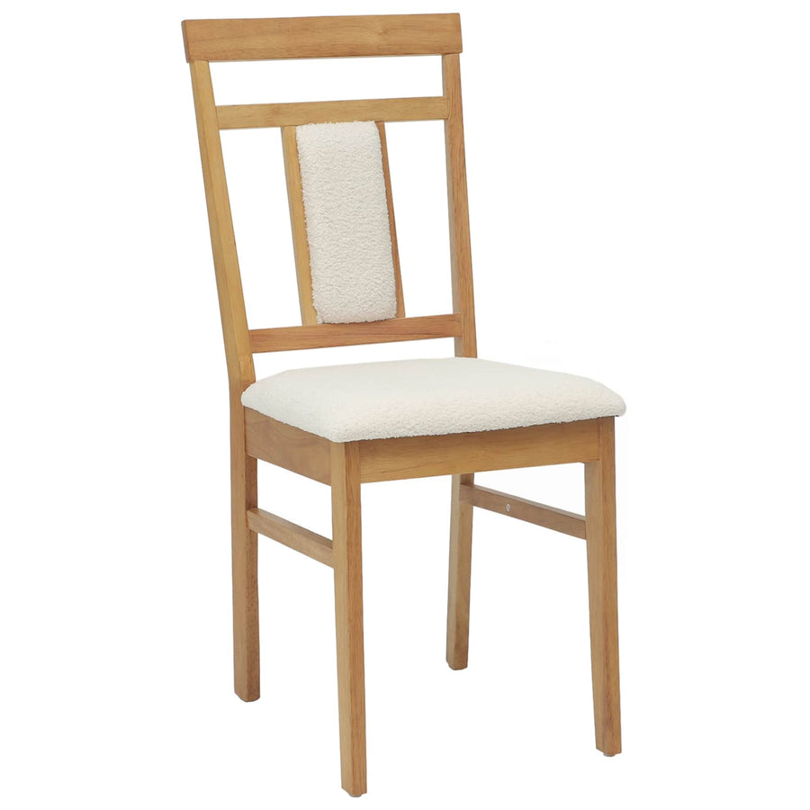 Eetkamerstoel 2 pcs Natuurlijk en Licht Massief Hout