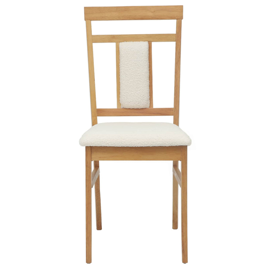 Eetkamerstoel 2 pcs Natuurlijk en Licht Massief Hout