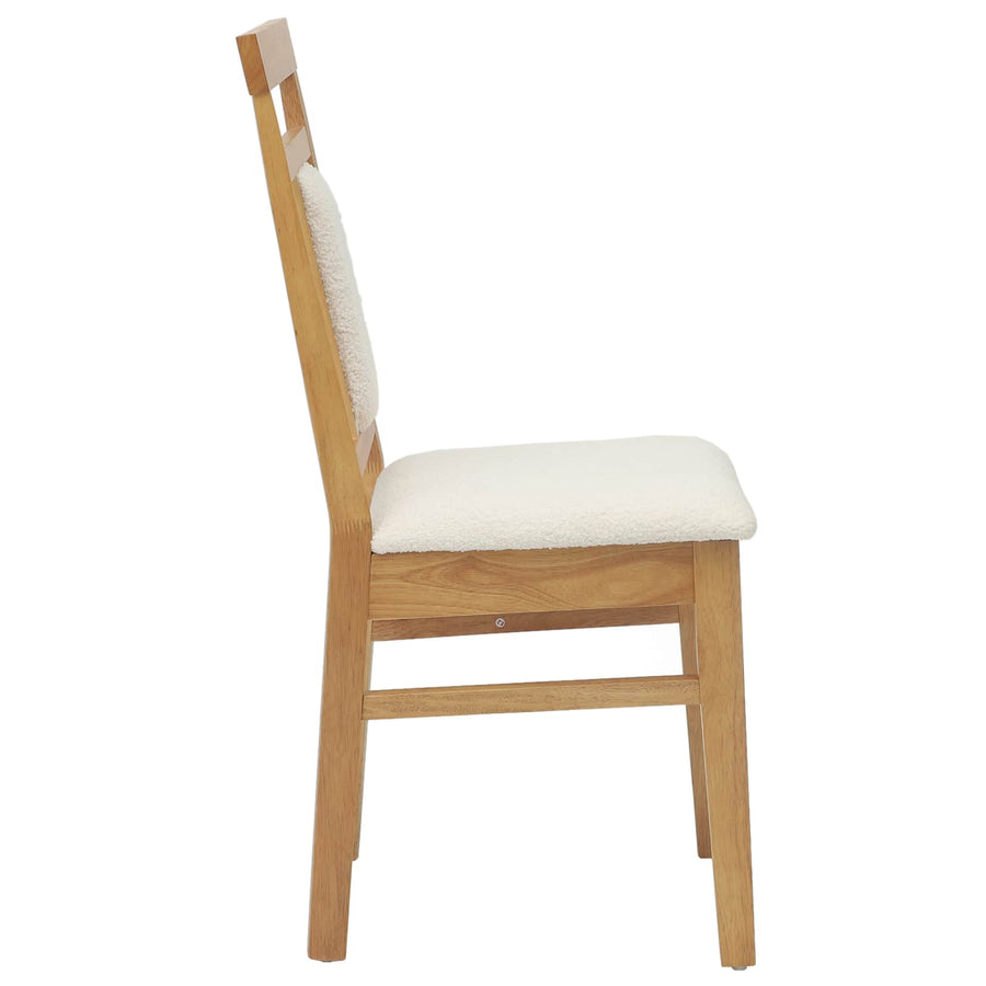 Eetkamerstoel 2 pcs Natuurlijk en Licht Massief Hout