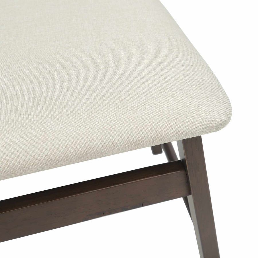 Eetkamerstoel 2 Pcs Massief Rubberhout Lichtbruin en licht