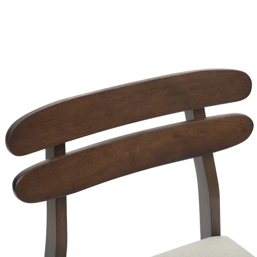 Eetkamerstoel 2 Pcs Massief Rubberhout Lichtbruin en licht