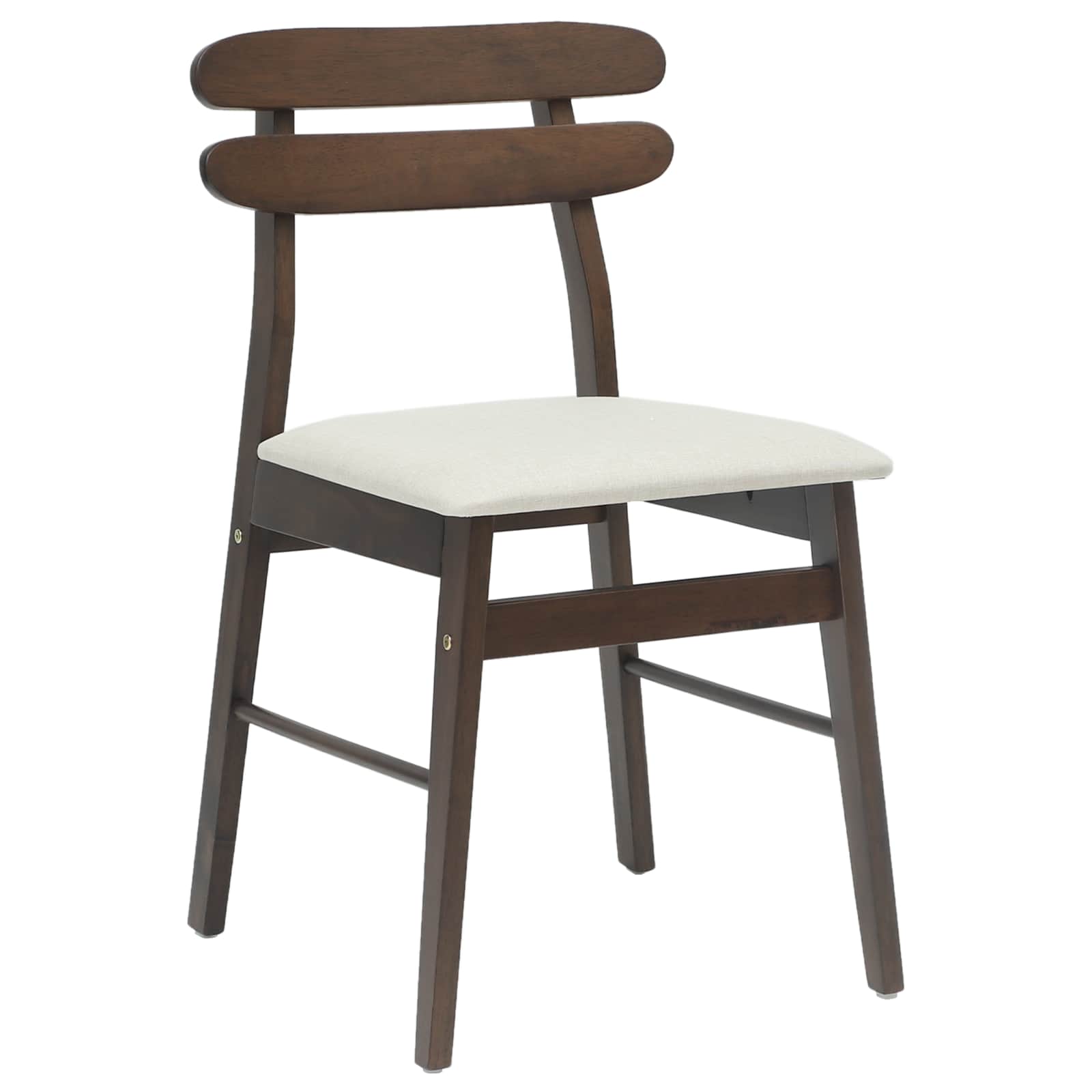 Eetkamerstoel 2 Pcs Massief Rubberhout Lichtbruin en licht