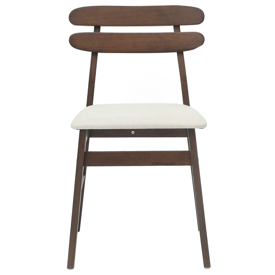 Eetkamerstoel 2 Pcs Massief Rubberhout Lichtbruin en licht