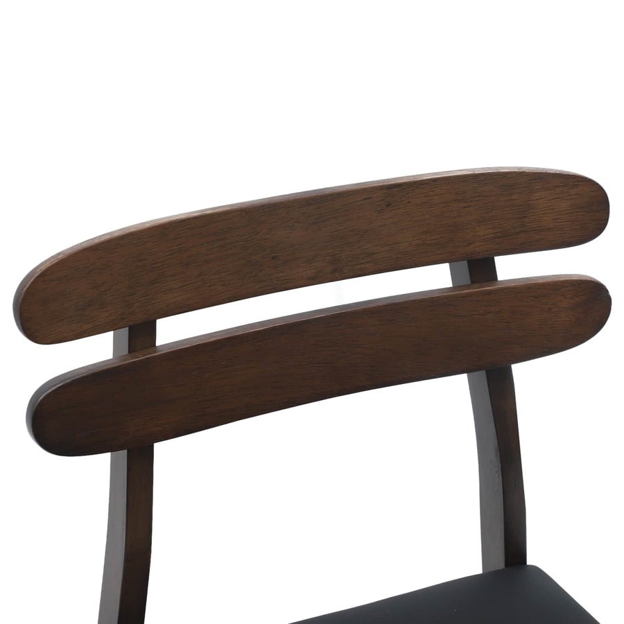 Eetkamerstoel 2 pcs Lichtbruin en Zwart Massief Hout