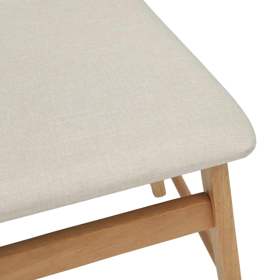 Eetkamerstoel 2 pcs Natuurlijk en Licht Massief Hout