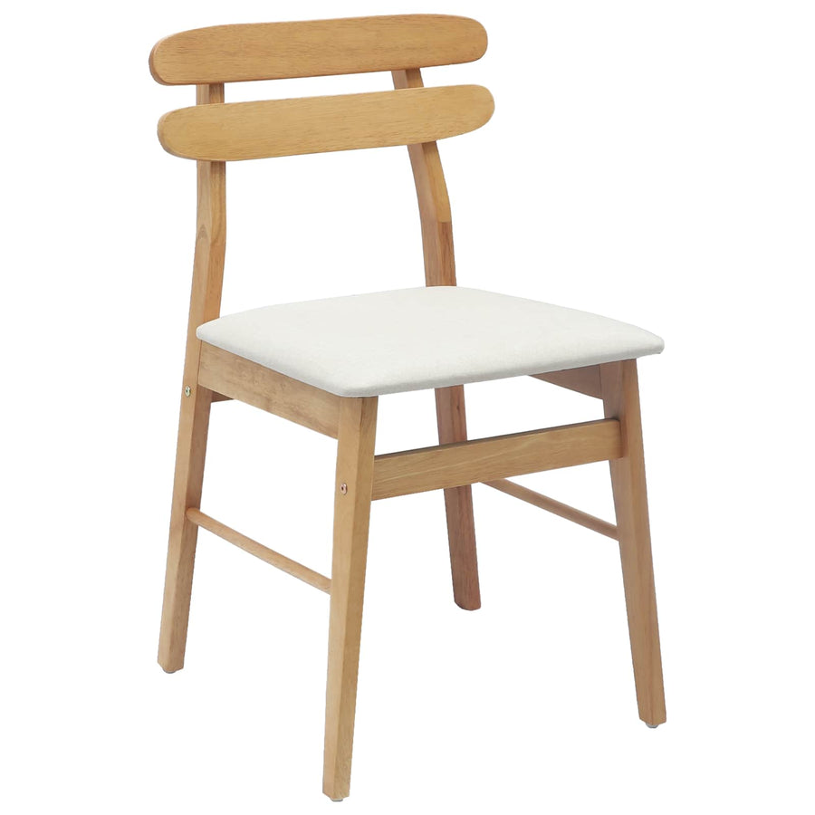 Eetkamerstoel 2 pcs Natuurlijk en Licht Massief Hout