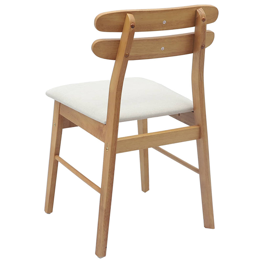 Eetkamerstoel 2 pcs Natuurlijk en Licht Massief Hout