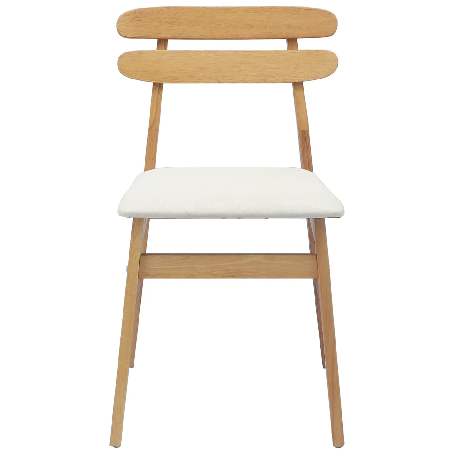 Eetkamerstoel 2 pcs Natuurlijk en Licht Massief Hout