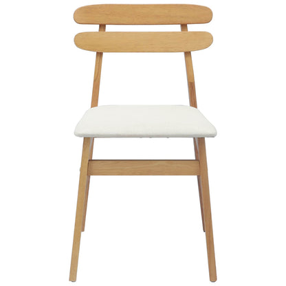 Eetkamerstoel 2 pcs Natuurlijk en Licht Massief Hout