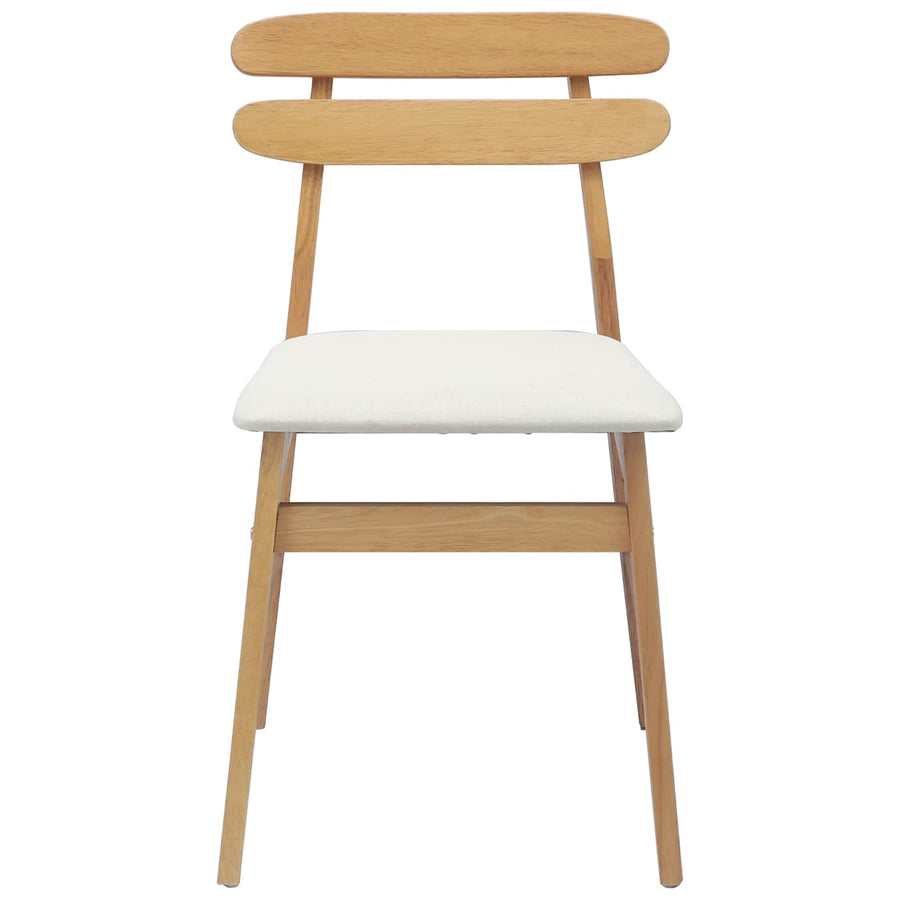 Eetkamerstoel 2 pcs Natuurlijk en Licht Massief Hout