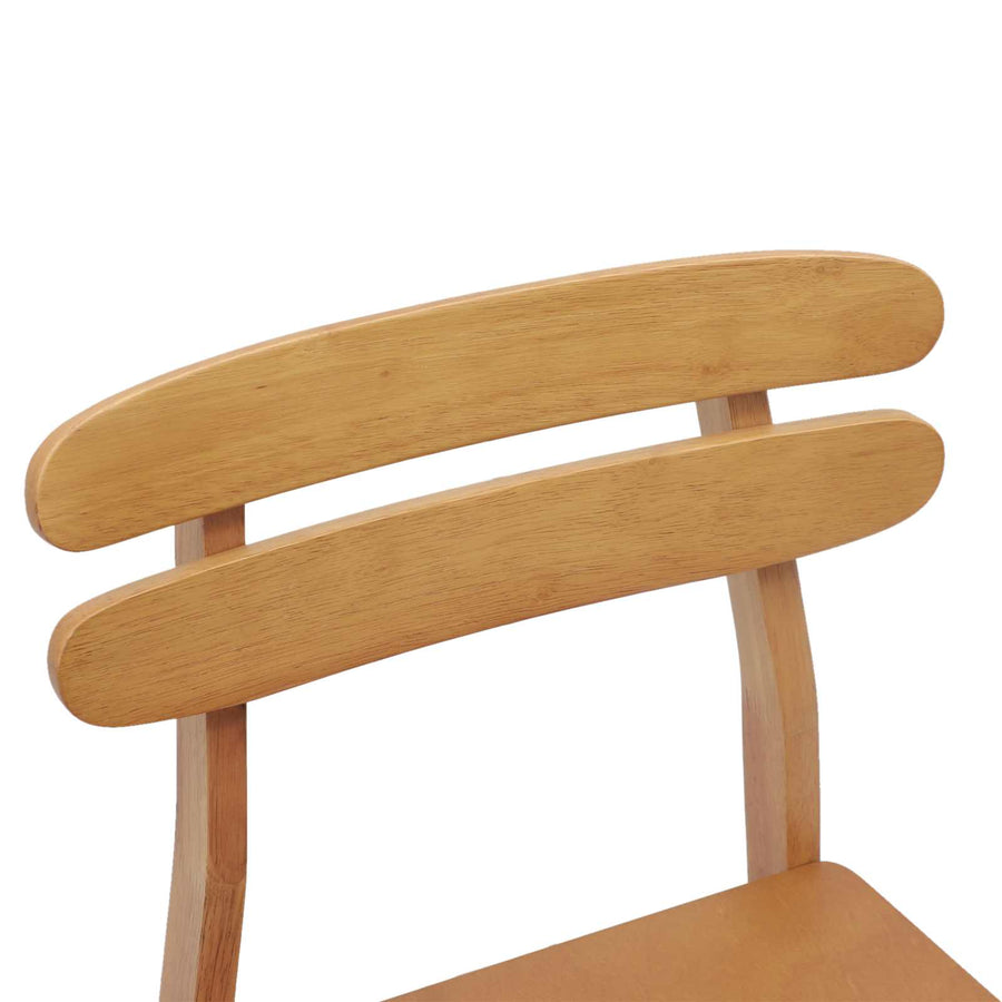 Eetkamerstoel 2 pcs Naturel Massief Hout