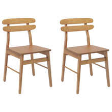 Eetkamerstoel 2 pcs Naturel Massief Hout