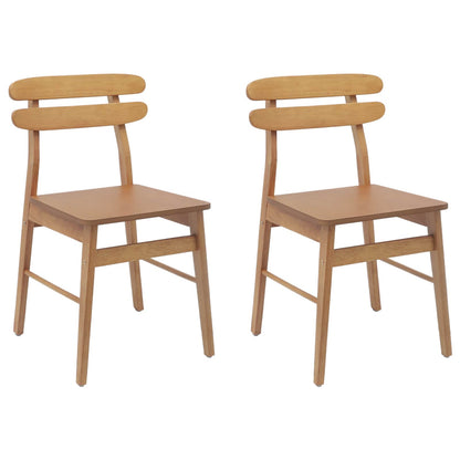 Eetkamerstoel 2 pcs Naturel Massief Hout