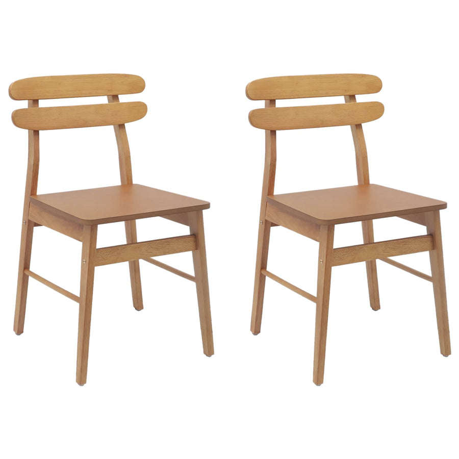 Eetkamerstoel 2 pcs Naturel Massief Hout