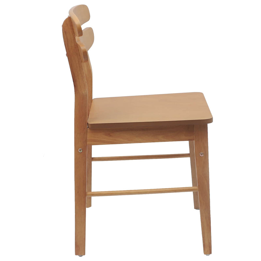 Eetkamerstoel 2 pcs Naturel Massief Hout