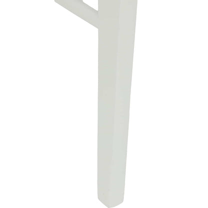 Eetkamerstoel 2 Pcs Massief Rubberhout Wit en grijs