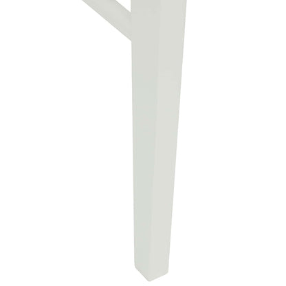 Eetkamerstoel 2 Pcs En Natuurlijk Massief Rubberhout wit en naturel