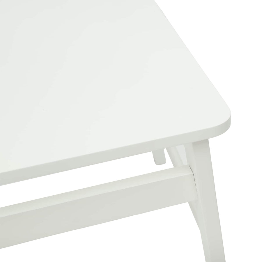 Eetkamerstoel 2 Pcs Massief Rubberhout Wit