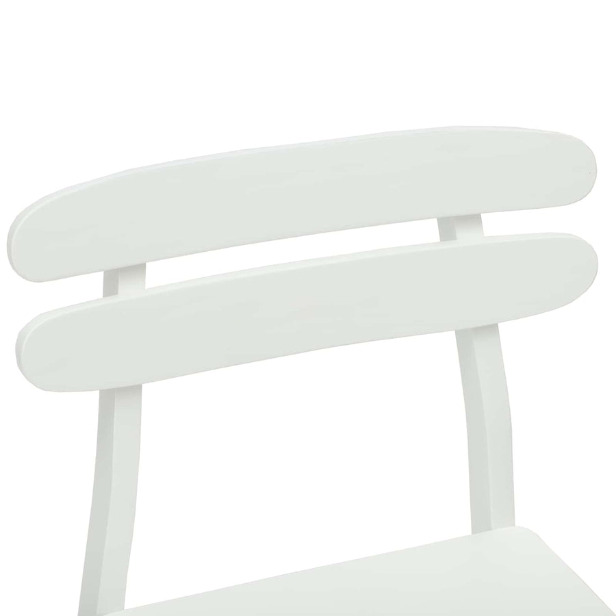 Eetkamerstoel 2 Pcs Massief Rubberhout Wit