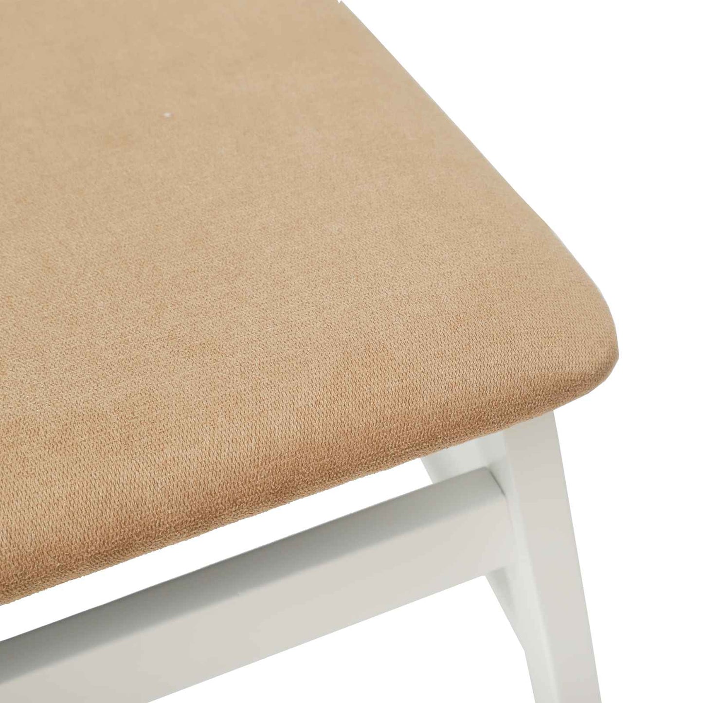 Eetkamerstoel 2 Pcs Massief Rubberhout Wit en bruin