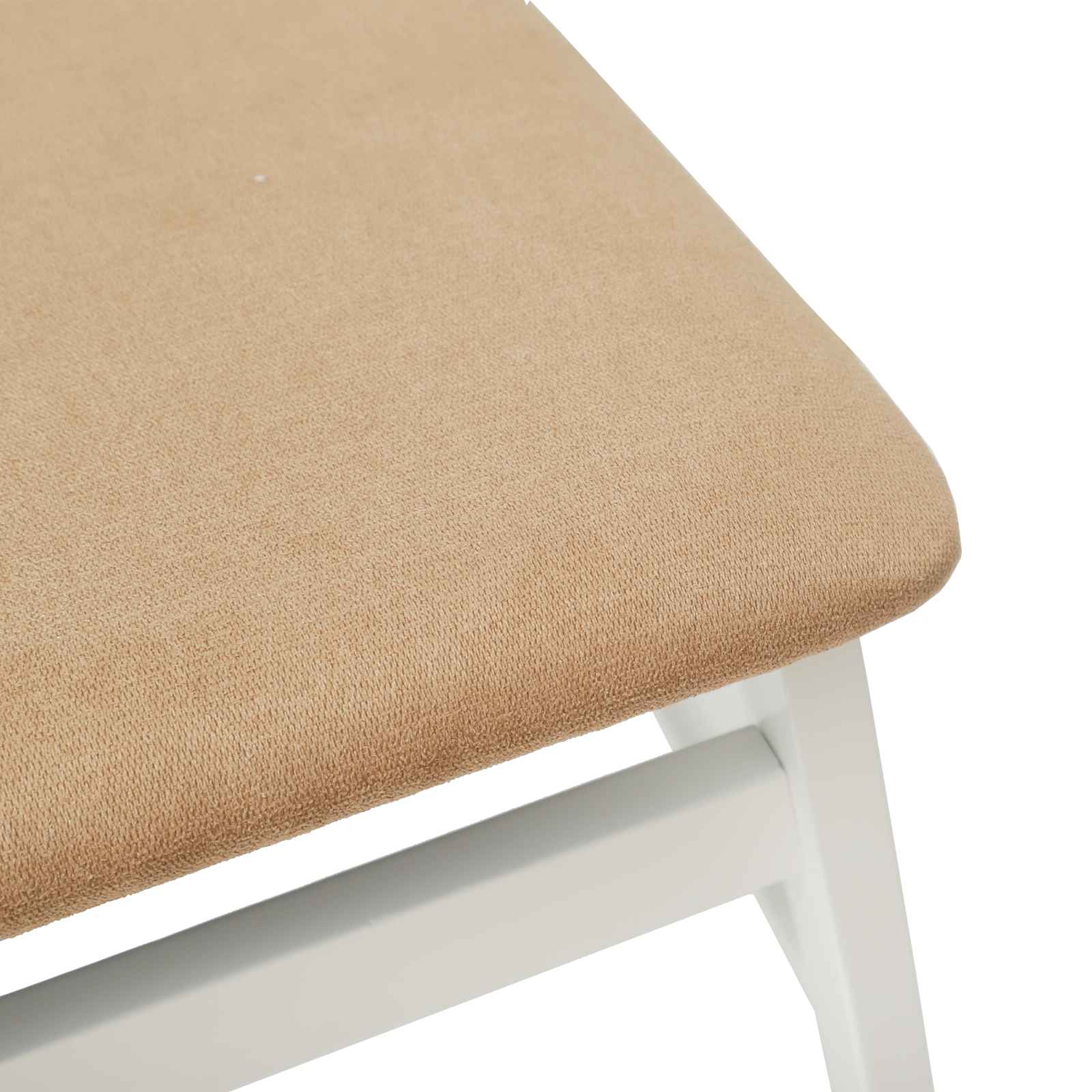 Eetkamerstoel 2 Pcs Massief Rubberhout Wit en bruin