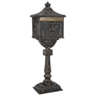 Freestanding Letterbox Bronze 42.5 x 29.5 x 117 cm Cast Aluminum