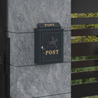 Wall-Mounted Letterbox with Storage Green 29 x 13 x 41 cm