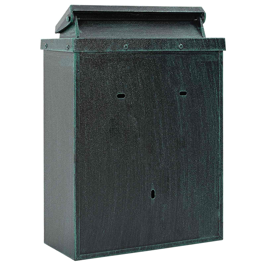 Wandgemonteerde brievenbus met opslag Groen 29 x 13 x 41 cm