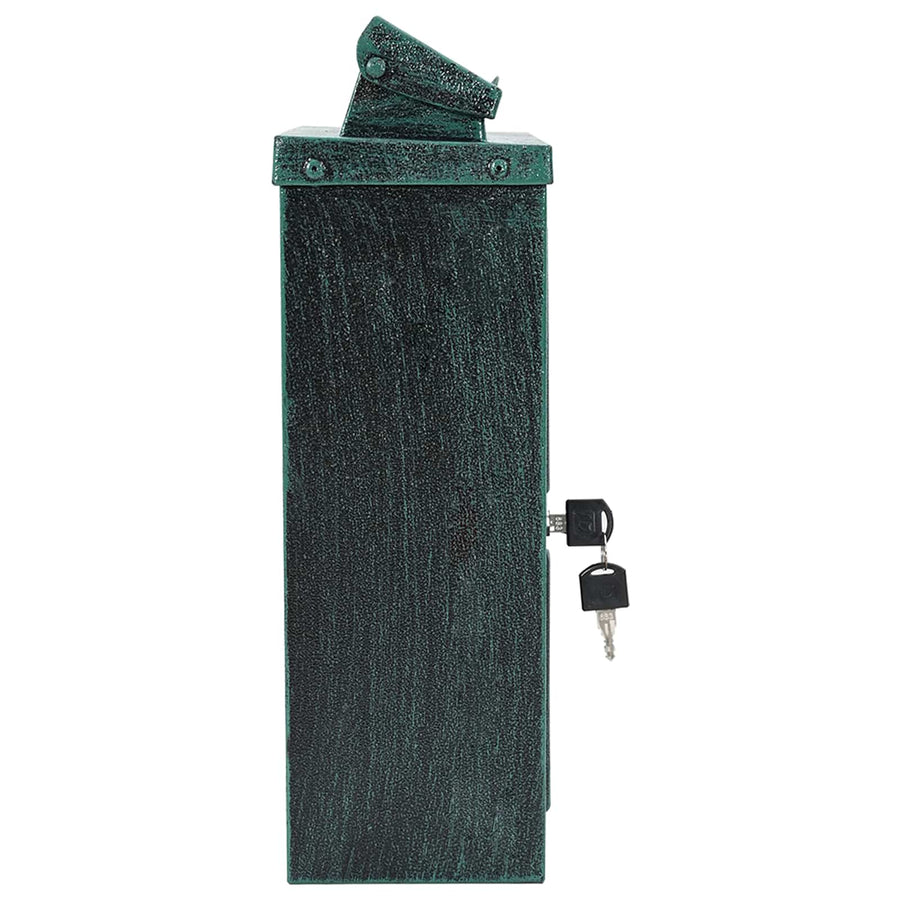 Wandgemonteerde brievenbus met opslag Groen 29 x 13 x 41 cm