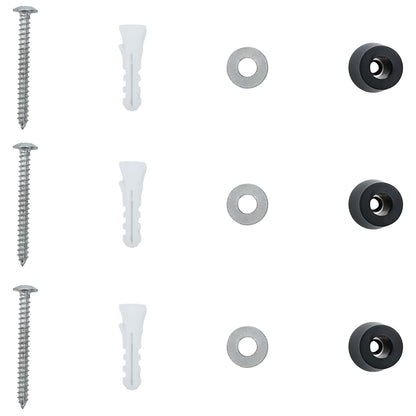 Wandgemonteerde brievenbus met opslag Rood 29 x 13 x 41 cm