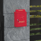 Wall-Mounted Mailbox with Storage Red 29 x 13 x 41 cm