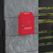 Wall-Mounted Mailbox with Storage Red 29 x 13 x 41 cm