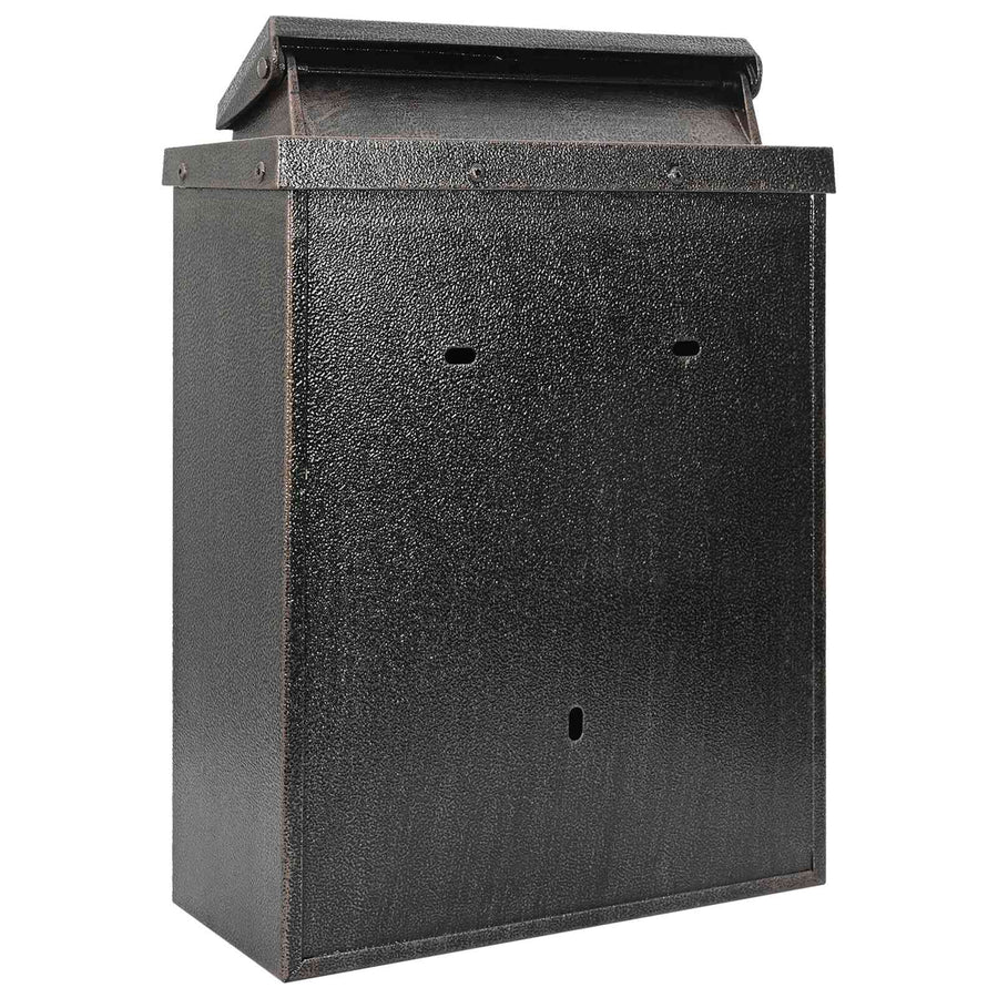 Wandgemonteerde brievenbus met opslag Brons 29 x 13 x 41 cm