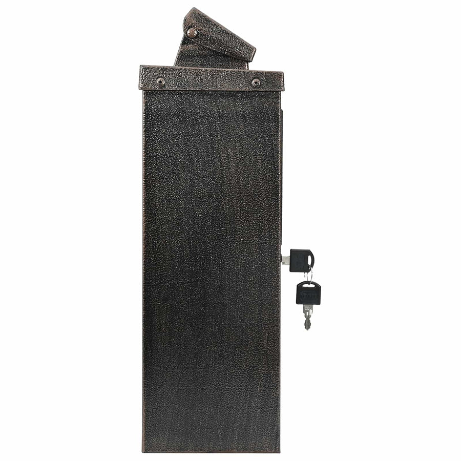 Wandgemonteerde brievenbus met opslag Brons 29 x 13 x 41 cm