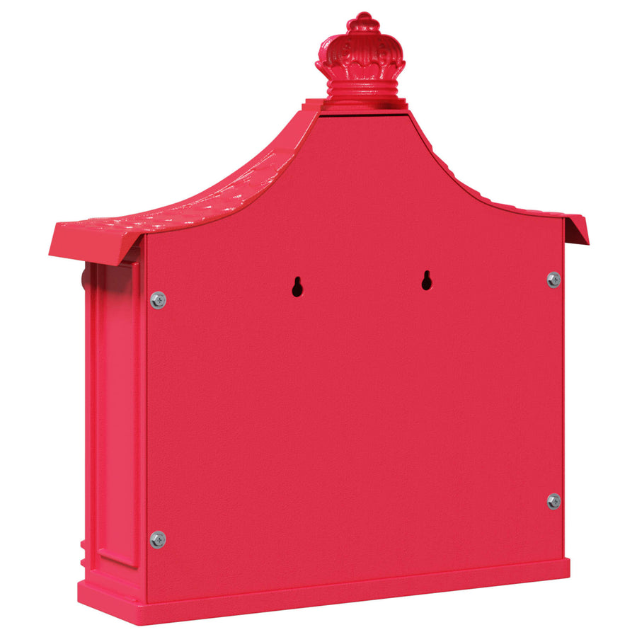 Wandgemonteerde brievenbus met opslag Rood 40.5 x 15.5 x 44 cm