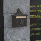 Wall-mounted letterbox with storage Bronze 40.5 x 16 x 45 cm
