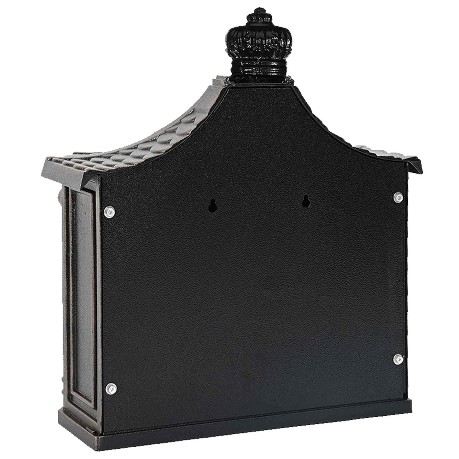 Wandgemonteerde brievenbus met opslag Brons 40.5 x 15.5 x 44 cm