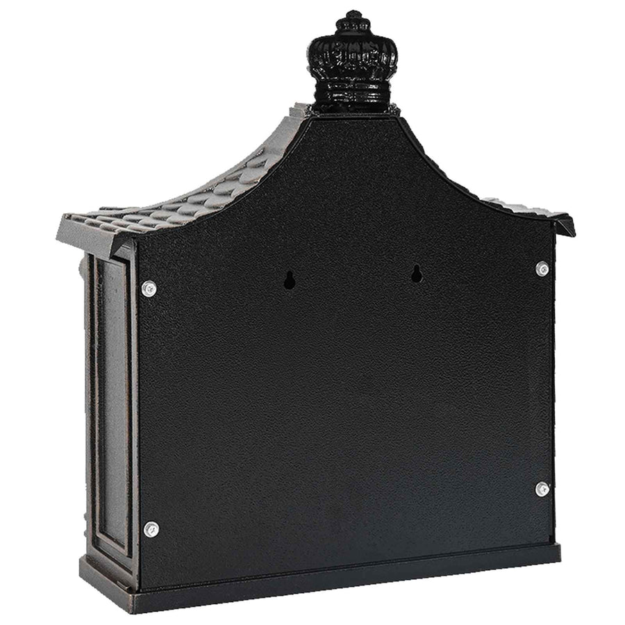Wandgemonteerde brievenbus met opslag Brons 40.5 x 15.5 x 44 cm