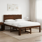 Bed 135x190 cm massief acaciahout donkerbruin