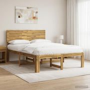 Bed 135x190 cm massief acaciahout wit ROSTOCK