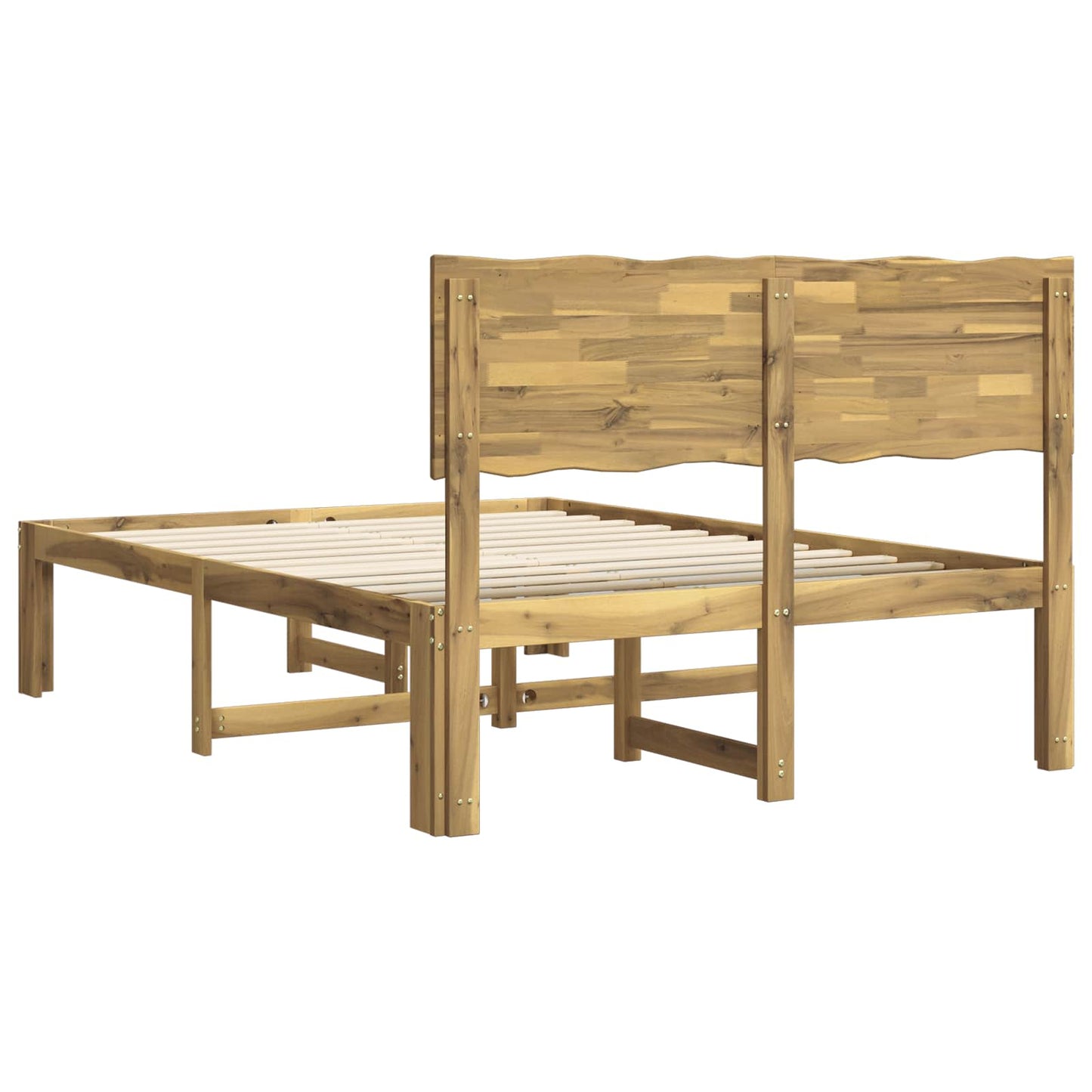 Tweepersoonsbed met hoofdeinde ROSTOCK Wit 135 x 190 cm