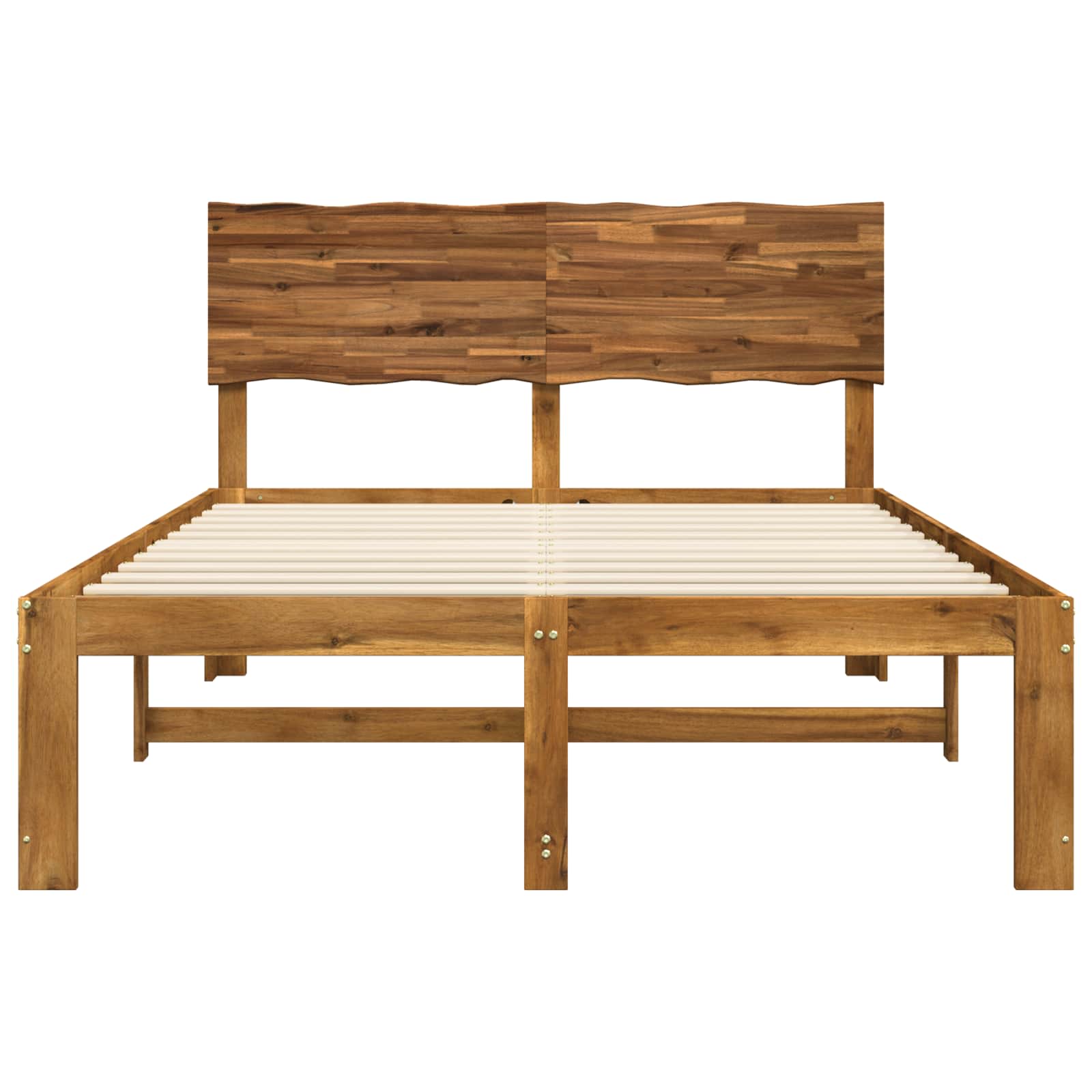 Tweepersoonsbed met hoofdeinde ROSTOCK Naturel 140 x 200 cm