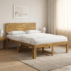 Bed 140x200 cm massief acaciahout wit