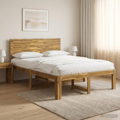 Tweepersoonsbed met hoofdeinde ROSTOCK Wit 140 x 200 cm