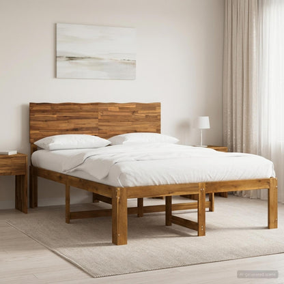 Tweepersoonsbed met hoofdeinde ROSTOCK Naturel 150 x 200 cm